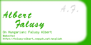 albert falusy business card